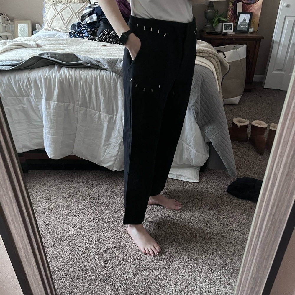 3.1 Phillip Lim black wide leg high rise pant